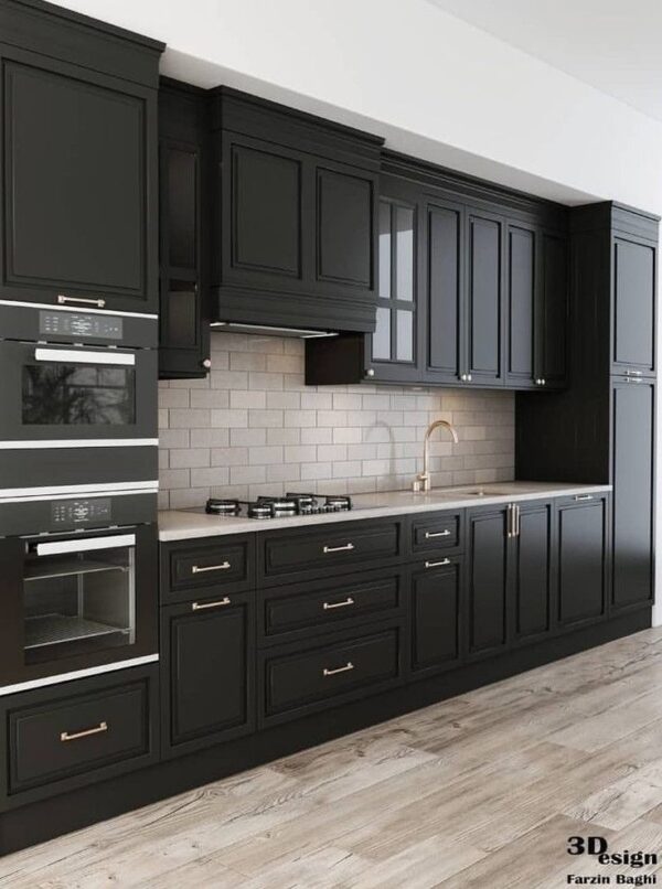 Sleek Black Kitchen Cabinet