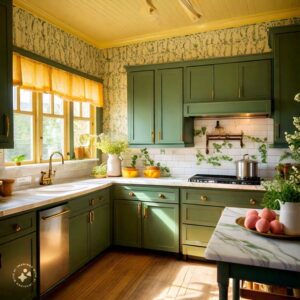 Vintage Beadboard Kitchen Cabinets