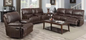 6-Seater Giant Upholstered Recliner Sofa Set