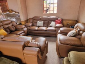 2-6 Seater Classic Comfort Leather Sofa Set