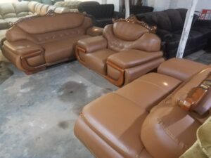 6-Seater Classic Wooden Trim Sofaset