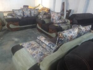 7-Seater Giant Upholstered Leather Sofa Set