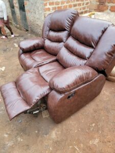7-Seater Fiber Recliner Sofa Set