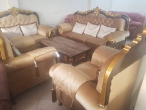 7-Seater Vintage Fiber Sofa Set