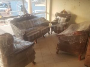 7-Seater Vintage Fiber Sofa Set