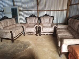 7-Seater Vintage Fiber Sofa Set