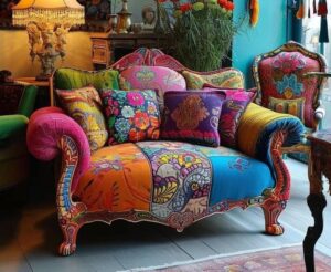 3-Seater Color Splash Chesterfield Sofa Set