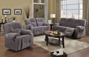 6-Seater Classic Fabric Recliner Sofa Set