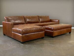 Classic Leather L-Shaped 5-Seater Sectional Sofa Set