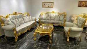 6-Seater Intricate Carvings and Detailed Traditional Sofa Set