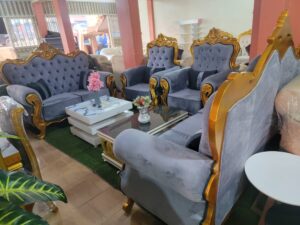 6-Seater Mahogany Wood Sofa Set