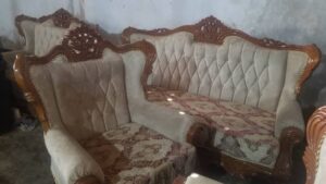 6-Seater Mahogany Wood Sofa Set