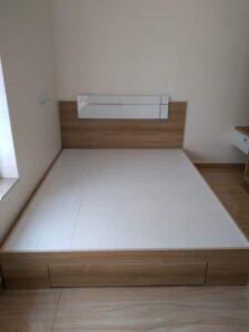 5x6 Modern Wooden Bed with Storage