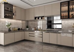 Open Shelving or Handleless Kitchen Cabinets