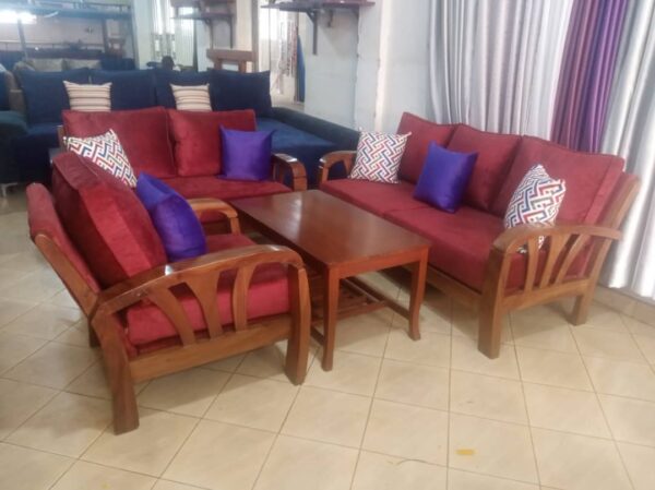 6-Seater Wooden Sofa Set