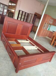 5x6 Feet Simple Wooden Slatted Bed