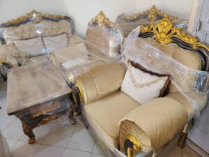 6-Seater Mahogany Wood Sofa Set