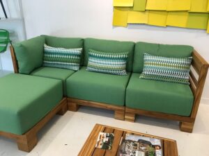 4-Seater Acacia Wood Sofa Set