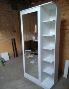 Dressing Mirror with Shelves