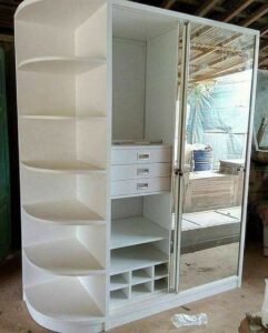 Dressing Mirror with Shelves