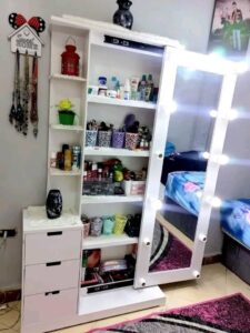 Dressing Mirror with Shelves