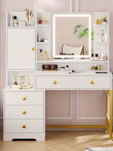 Storage & Multi-Functional Dressing Mirror