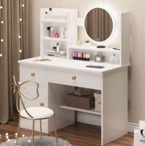 Storage & Multi-Functional Dressing Mirror