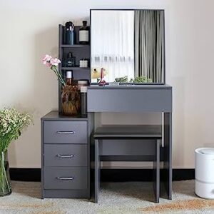 Storage & Multi-Functional Dressing Mirror