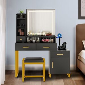 Storage & Multi-Functional Dressing Mirror