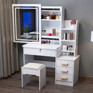 Storage & Multi-Functional Dressing Mirror