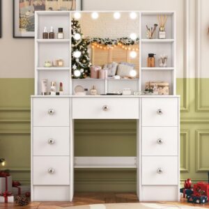 Storage & Multi-Functional Dressing Mirror