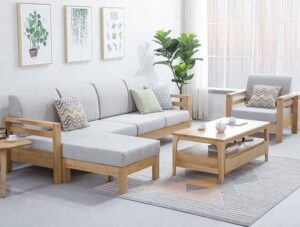 7-Seater Teak Wood Sofa Set
