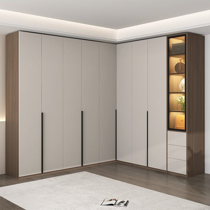 Double tone wall mounted wadrope 8 Double-Tone Wall-Mounted Wardrobe