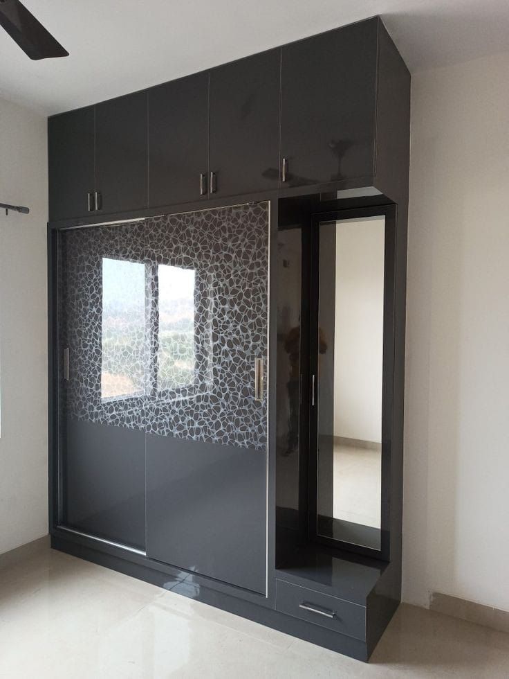 High-Gloss Black Wall Wardrobe 1 High-Gloss Black Wall-Mounted Wardrobe