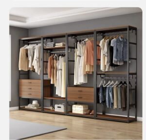 Industrial Style Wall-Mounted Wardrobe
