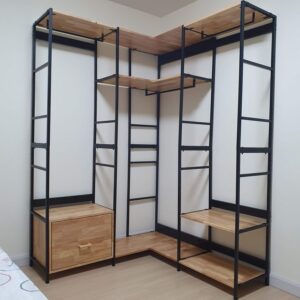 Industrial Style Wall-Mounted Wardrobe