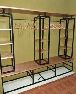 Industrial Style Wall-Mounted Wardrobe