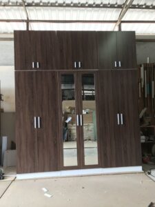 Mirrored Wall-Mounted Wardrobe