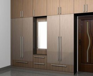 Mirrored Wall-Mounted Wardrobe