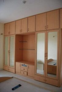 Mirrored Wall-Mounted Wardrobe