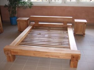 Rustic Simple Wooden Bed