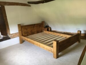 Rustic Simple Wooden Bed