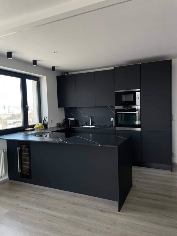 Scandinavian Kitchen Cabinets with Island