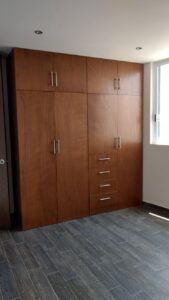 Wooden Finish Wall-Mounted Wardrobe
