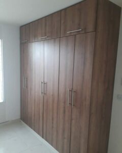 Wooden Finish Wall-Mounted Wardrobe