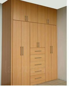 Wooden Finish Wall-Mounted Wardrobe