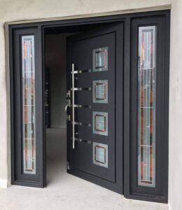 Metallic Front Door