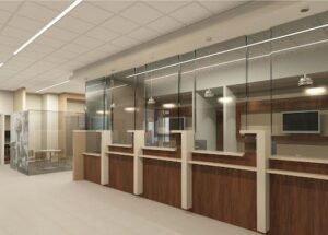 Aluminum Office Partition with Wooden Finishing