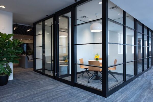Aluminum and Glass Office Partition