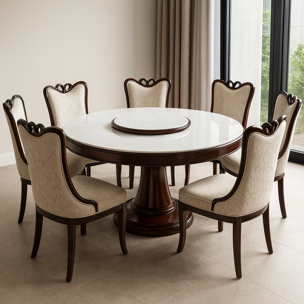 Round white top dining table Round white top dining table
